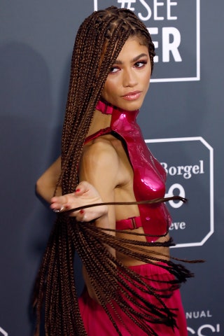 If braids couldn't be any cooler and then we witness this auburn set on Zendaya. They's long and thick root to bottom...